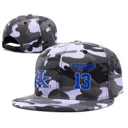 Kentucky Wildcats #13 Isaiah Briscoe Gray Camo College Basketball Adjustable Hat