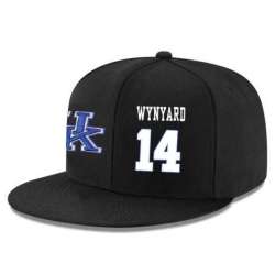Kentucky Wildcats #14 Tai Wynyard Black Adjustable Hat