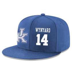 Kentucky Wildcats #14 Tai Wynyard Blue Adjustable Hat