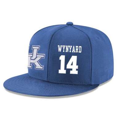 Kentucky Wildcats #14 Tai Wynyard Blue Adjustable Hat