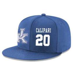 Kentucky Wildcats #20 Brad Calipari Blue Adjustable Hat