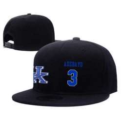 Kentucky Wildcats #3 Edrice Adebayo Black College Basketball Adjustable Hat