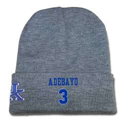 Kentucky Wildcats #3 Edrice Adebayo Gray College Basketball Knit Hat