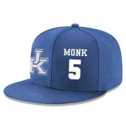 Kentucky Wildcats #5 Malik Monk Blue Adjustable Hat