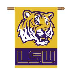LSU Tigers Banner 28x40 2 Sided Tiger Head - Special Order