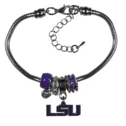 LSU Tigers Bracelet Euro Bead Style
