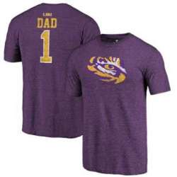 LSU Tigers Fanatics Branded Purple Greatest Dad Tri Blend T-Shirt