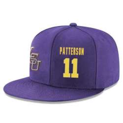 LSU Tigers #11 Jalyn Patterson Purple Adjustable Hat