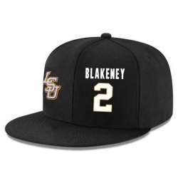 LSU Tigers #2 Antonio Blakeney Black Adjustable Hat