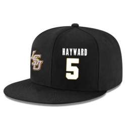 LSU Tigers #5 Kieran Hayward Black Adjustable Hat