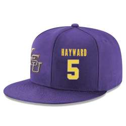 LSU Tigers #5 Kieran Hayward Purple Adjustable Hat