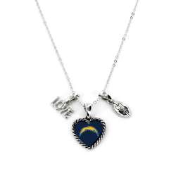 Los Angeles Chargers Necklace Charmed Sport Love Football - Special Order