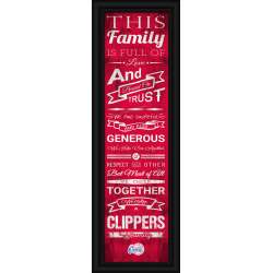 Los Angeles Clippers Family Cheer Print 8x24