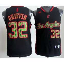 Los Angeles Clippers #32 Blake Griffin Black Camo Fashion Jerseys