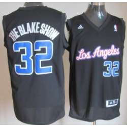 Los Angeles Clippers #32 The Blake Show Black With Blue Fashion Jerseys