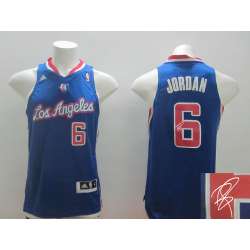 Los Angeles Clippers #6 Jordan Swingman Blue Signature Edition Jerseys