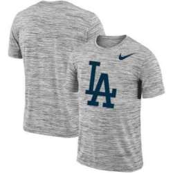 Los Angeles Dodgers Nike Heathered Black Sideline Legend Velocity Travel Performance T-Shirt