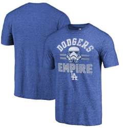 Los Angeles Dodgers Royal MLB Star Wars Empire Fanatics Branded Tri-Blend T-Shirt