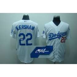 Los Angeles Dodgers #22 Clayton Kershaw White Signature Edition Jerseys
