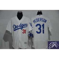 Los Angeles Dodgers #31 Joc Pederson Cream Flexbase Collection Stitched Baseball Signature Edition Jersey