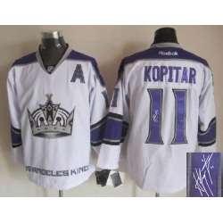 Los Angeles Kings #11 Anze Kopitar Third White Signature Edition Jerseys