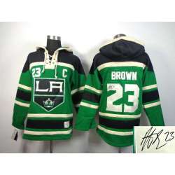 Los Angeles Kings #23 Dustin Brown Green Stitched Signature Edition Hoodie