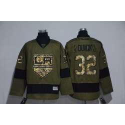 Los Angeles Kings #32 Jonathan Quick Green Salute to Service Stitched NHL Jersey