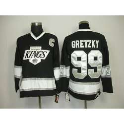 Los Angeles Kings #99 Wayne Gretzky Black Jerseys