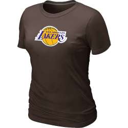 Los Angeles Lakers Big & Tall Primary Logo Brown Women's T-Shirt