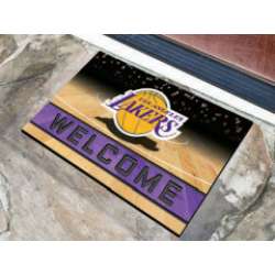Los Angeles Lakers Door Mat 18x30 Welcome Crumb Rubber