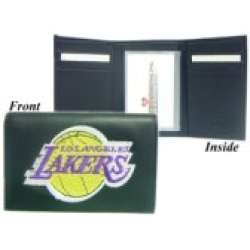 Los Angeles Lakers Embroidered Leather Tri-Fold Wallet