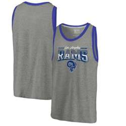 Los Angeles Rams NFL Pro Line by Fanatics Branded Throwback Collection Season Ticket Tri-Blend Tank Top - Heathered Gray