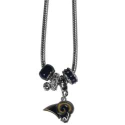 Los Angeles Rams Necklace Euro Bead Style - Special Order