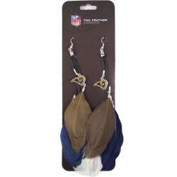 Los Angeles Rams Team Color Feather Earrings CO