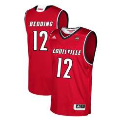 Louisville Cardinals 12 Jacob Redding Red College Basketball Jersey Dzhi