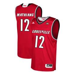 Louisville Cardinals 12 Mangok Mathiang Red College Basketball Jersey Dzhi