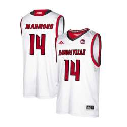 Louisville Cardinals 14 Anas Mahmoud White College Basketball Jersey Dzhi