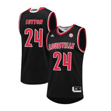 Louisville Cardinals 24 Dwayne Sutton Black College Basketball Jersey Dzhi