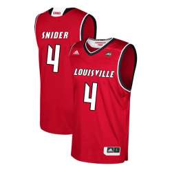 Louisville Cardinals 4 Quentin Snider Red College Basketball Jersey Dzhi