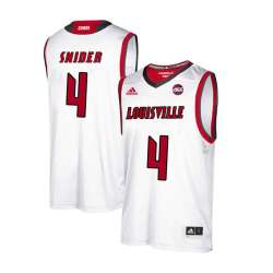 Louisville Cardinals 4 Quentin Snider White College Basketball Jersey Dzhi
