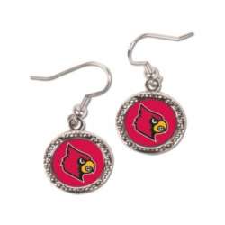 Louisville Cardinals Earrings Round Style - Special Order