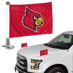 Louisville Cardinals Flag Set 2 Piece Ambassador Style