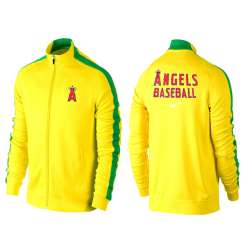 MLB Los Angeles Angels of Anaheim Team Logo 2015 Men Baseball Jacket (4)