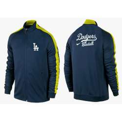 MLB Los Angeles Dodgers Team Logo 2015 Men Baseball Jacket (15)