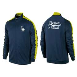 MLB Los Angeles Dodgers Team Logo 2015 Men Baseball Jacket (1)