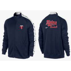 MLB Minnesota Twins Team Logo 2015 Men Baseball Jacket (13)
