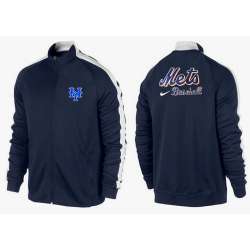 MLB New York Mets Team Logo 2015 Men Baseball Jacket (13)