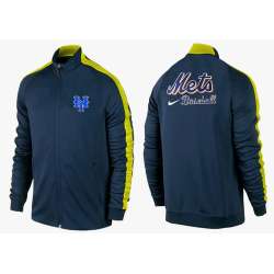 MLB New York Mets Team Logo 2015 Men Baseball Jacket (15)