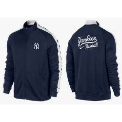 MLB New York Yankees Team Logo 2015 Men Baseball Jacket (13)