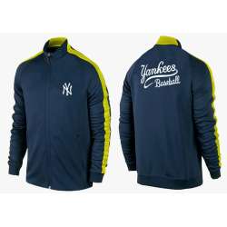 MLB New York Yankees Team Logo 2015 Men Baseball Jacket (15)